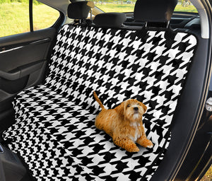 Black And White Houndstooth Print Pet Car Back Seat Cover