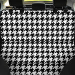 Black And White Houndstooth Print Pet Car Back Seat Cover