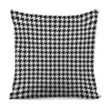 Black And White Houndstooth Print Pillow Cover