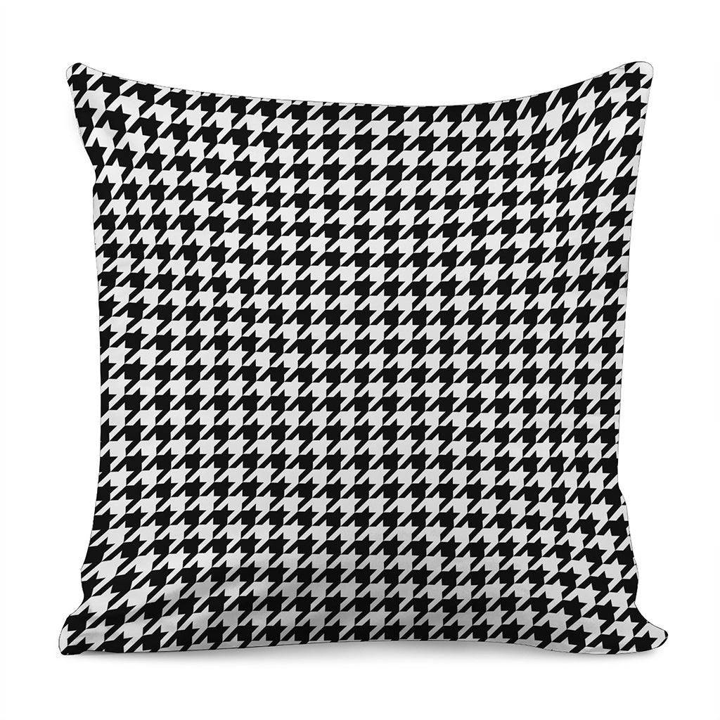 Black And White Houndstooth Print Pillow Cover