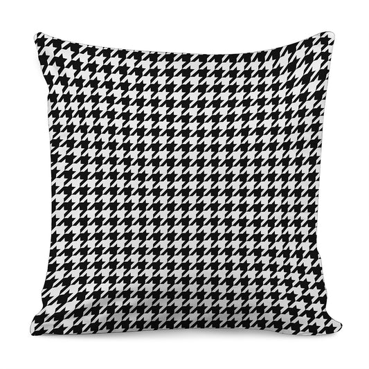 Black And White Houndstooth Print Pillow Cover