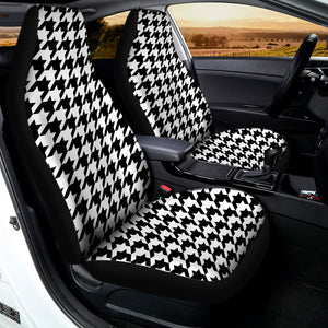 Black And White Houndstooth Print Universal Fit Car Seat Covers