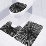Black And White Hyperspace Print 3 Piece Bath Mat Set