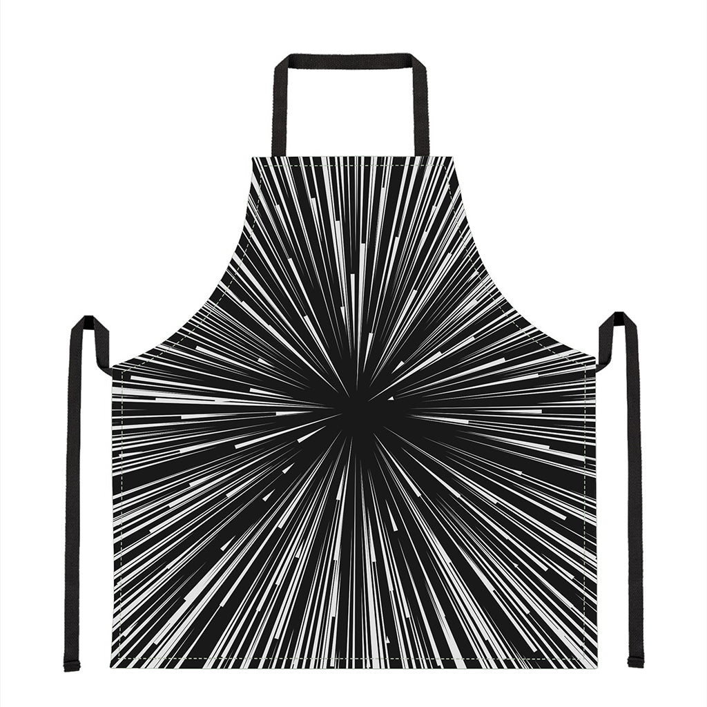 Black And White Hyperspace Print Apron