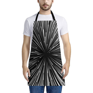 Black And White Hyperspace Print Apron