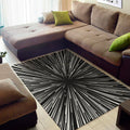 Black And White Hyperspace Print Floor Mat