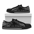Black And White Hyperspace Print Black Low Top Sneakers