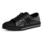 Black And White Hyperspace Print Black Low Top Shoes