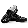Black And White Hyperspace Print Black Slip On Sneakers