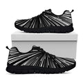 Black And White Hyperspace Print Black Running Shoes