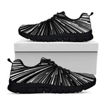Black And White Hyperspace Print Black Sneakers