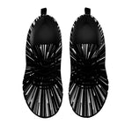 Black And White Hyperspace Print Black Sneakers