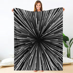Black And White Hyperspace Print Blanket