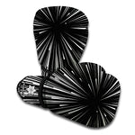 Black And White Hyperspace Print Boxing Gloves