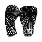 Black And White Hyperspace Print Boxing Gloves