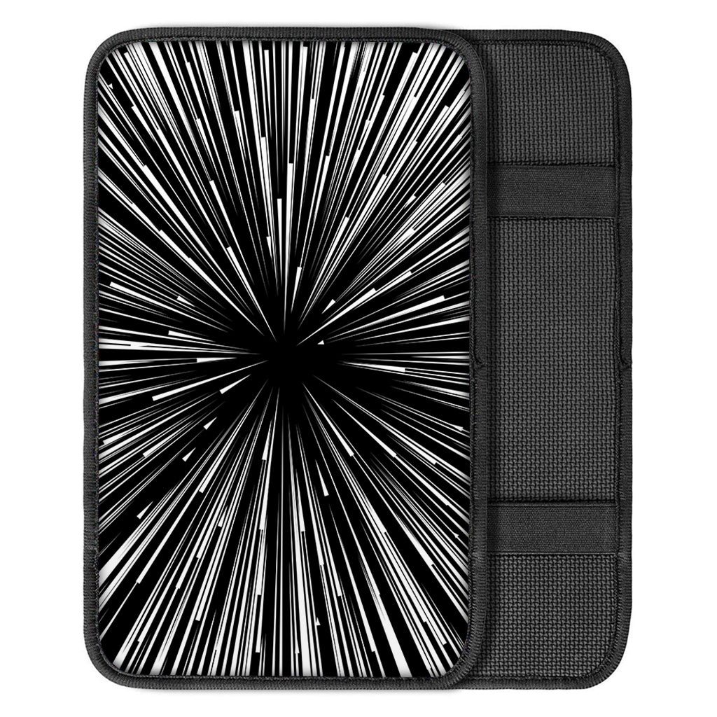 Black And White Hyperspace Print Car Center Console Cover