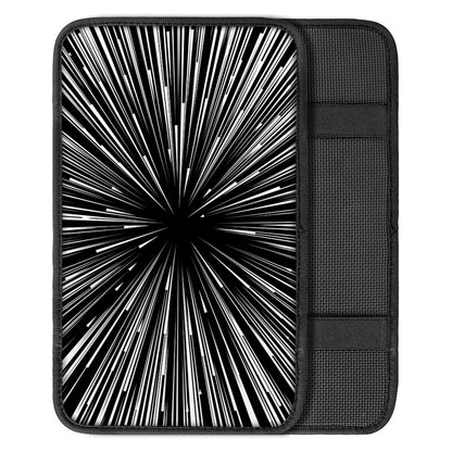 Black And White Hyperspace Print Car Center Console Cover