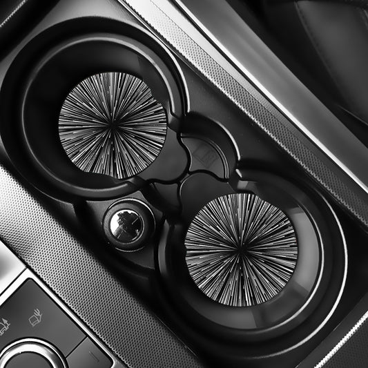 Black And White Hyperspace Print Car Coasters