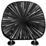 Black And White Hyperspace Print Car Headrest Covers