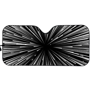 Black And White Hyperspace Print Car Sun Shade