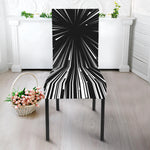 Black And White Hyperspace Print Dining Chair Slipcover