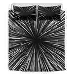 Black And White Hyperspace Print Duvet Cover Bedding Set