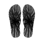 Black And White Hyperspace Print Flip Flops