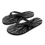 Black And White Hyperspace Print Flip Flops