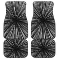 Black And White Hyperspace Print Front and Back Car Floor Mats
