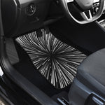 Black And White Hyperspace Print Front Car Floor Mats