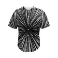 Black And White Hyperspace Print Men's Baseball Jersey
