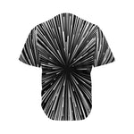 Black And White Hyperspace Print Men's Baseball Jersey