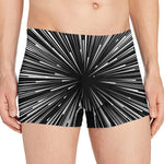 Black And White Hyperspace Print Men's Boxer Briefs
