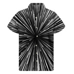 Black And White Hyperspace Print Men's Short Sleeve Shirt