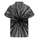 Black And White Hyperspace Print Men's Short Sleeve Shirt