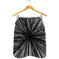 Black And White Hyperspace Print Men's Shorts