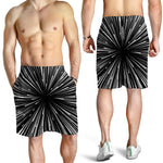 Black And White Hyperspace Print Men's Shorts