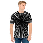 Black And White Hyperspace Print Men's T-Shirt