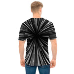 Black And White Hyperspace Print Men's T-Shirt