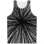 Black And White Hyperspace Print Men's Tank Top