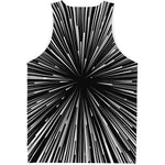 Black And White Hyperspace Print Men's Tank Top