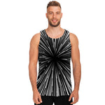 Black And White Hyperspace Print Men's Tank Top