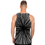 Black And White Hyperspace Print Men's Tank Top