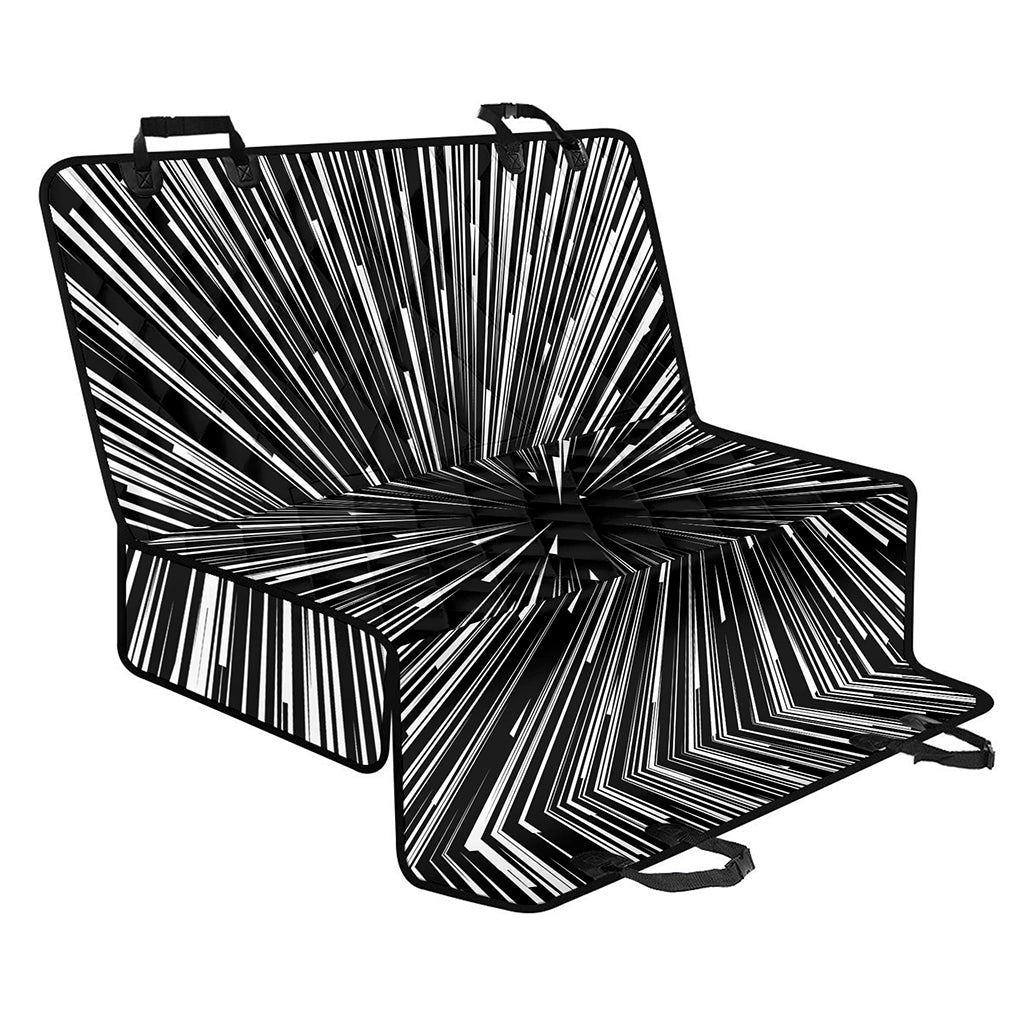 Black And White Hyperspace Print Pet Car Back Seat Cover