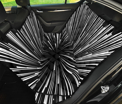 Black And White Hyperspace Print Pet Car Back Seat Cover