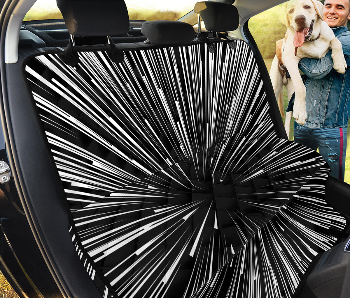 Black And White Hyperspace Print Pet Car Back Seat Cover