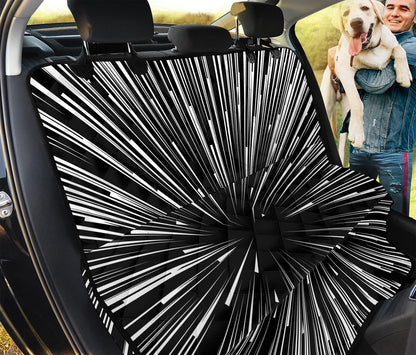Black And White Hyperspace Print Pet Car Back Seat Cover