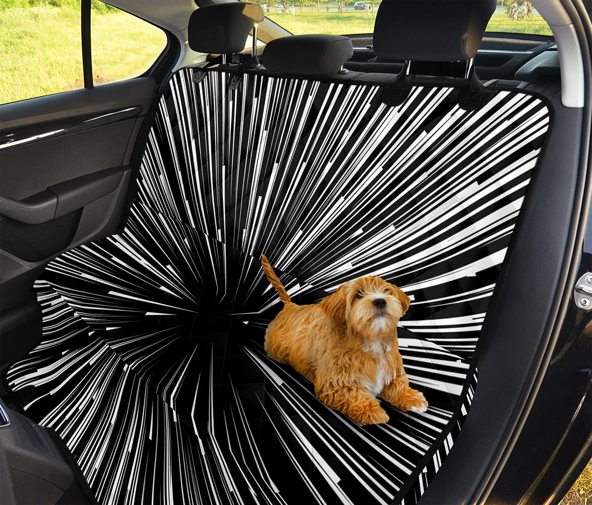 Black And White Hyperspace Print Pet Car Back Seat Cover