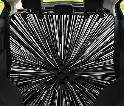 Black And White Hyperspace Print Pet Car Back Seat Cover