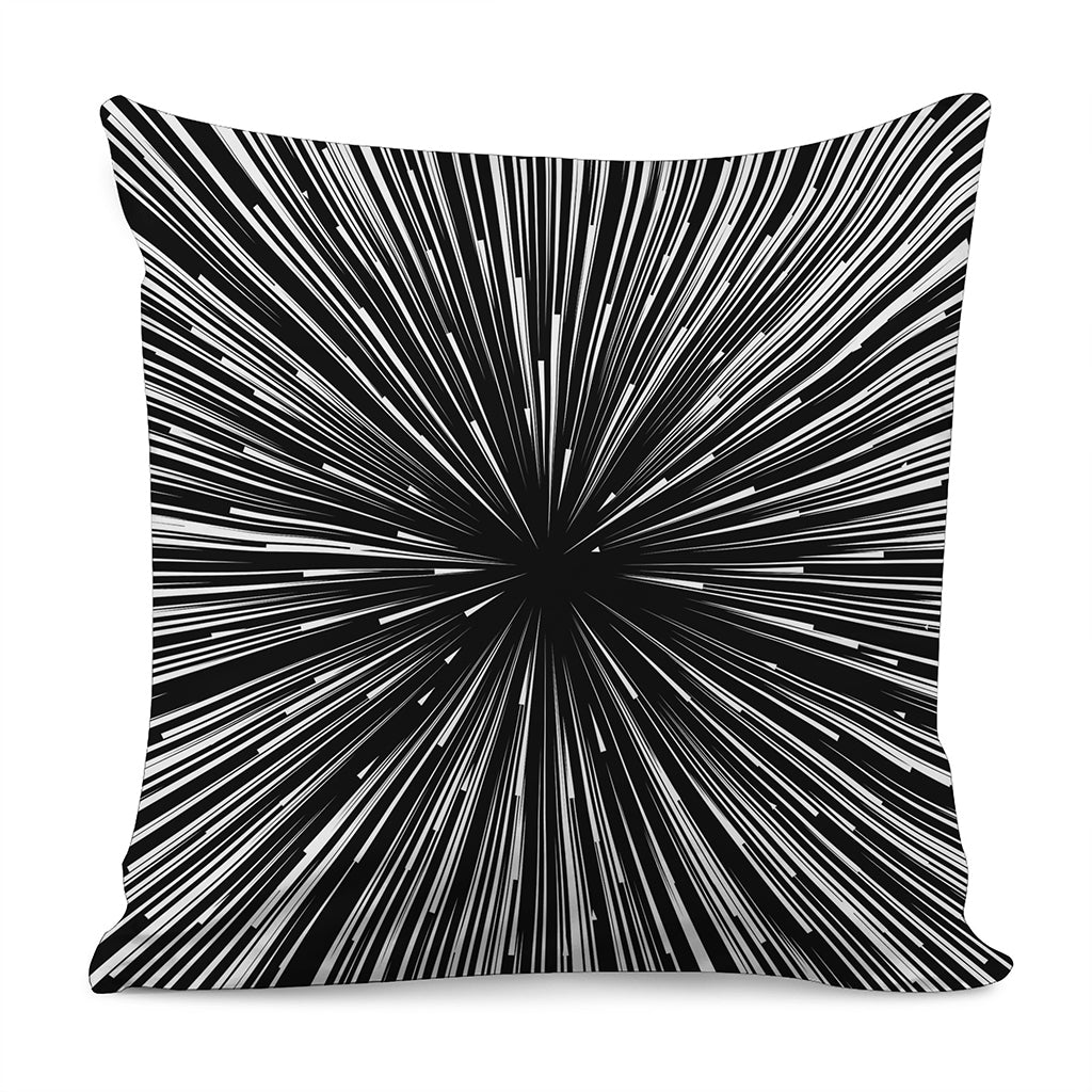 Black And White Hyperspace Print Pillow Cover